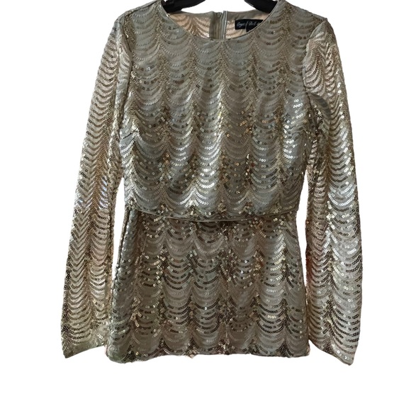 Crystal Doll Other - Crystal Doll size Large Juniors' Sequin-Pattern Top & Skirt NWOT